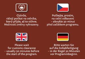 Upozornění na stojce s programem Království perníku