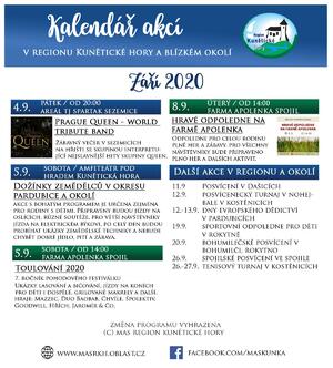 Kalendář akcí - září 2020