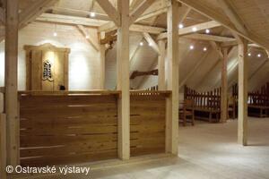 Slezskoostravský hrad, Ešler bar, interiér, čelní pohled