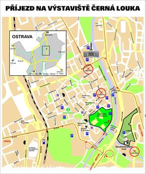 Dopravní přístupnost výstaviště Černá louka, Ostrava