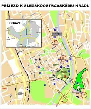 Dopravní přístupnost, Slezskoostravský hrad, Ostrava
