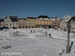 Bruntál, Nám. Míru, zima