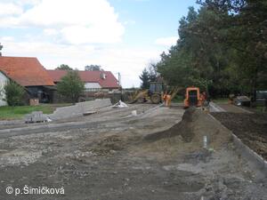 průběh stavební akce